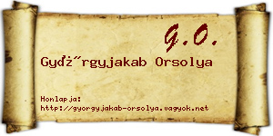 Györgyjakab Orsolya névjegykártya